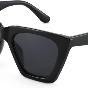 Women Oversized Retro Square Cat Eye Sunglasses UV Protection Big Frame Shades